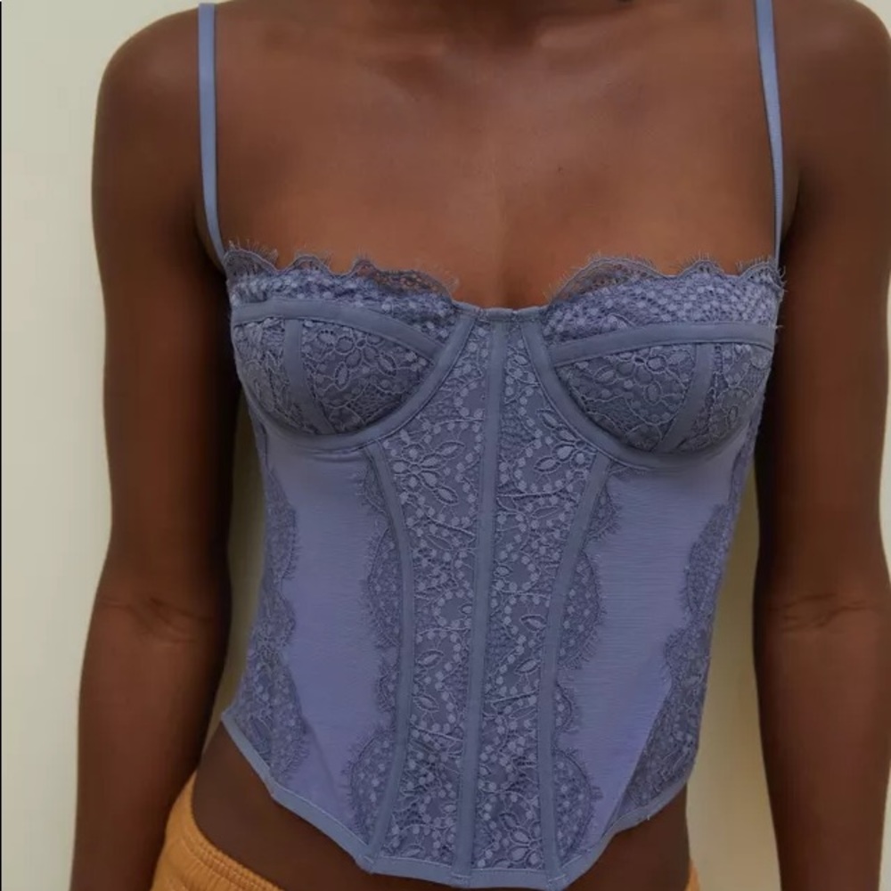 Urban Outfitters UO Modern Love Corset in Blue